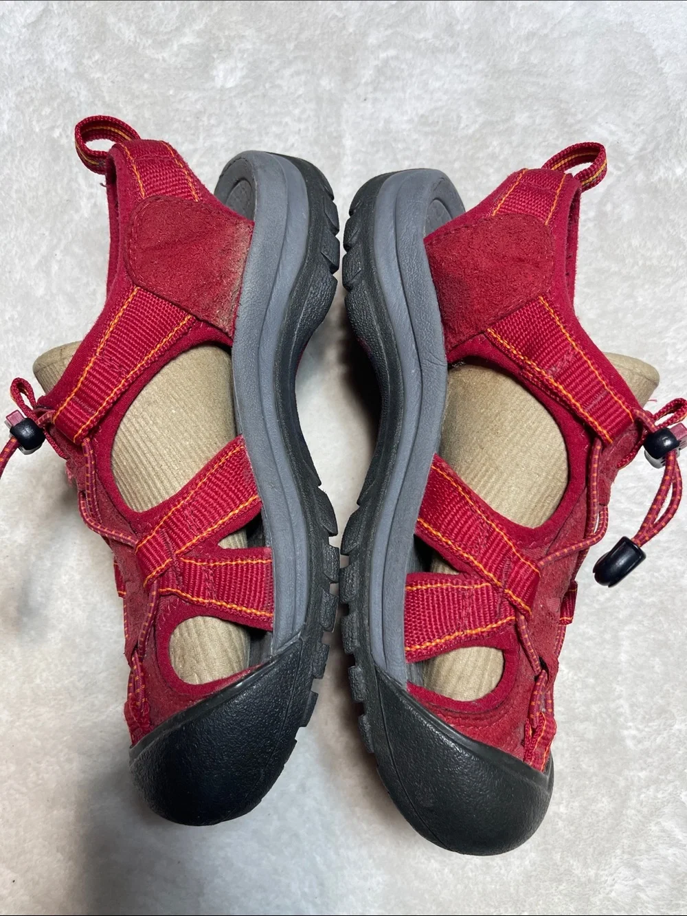Keen Women's Red and Tan Sport Sandals Size 6.5
